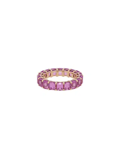 Wish Fine Jewelry 15.13ct Sapphire 14K Gold Eternity Band Ring | Thumbnail 1 Wish Fine Jewelry 15.13ct Sapphire 14K Gold Eternity Band Ring | Thumbnail 1