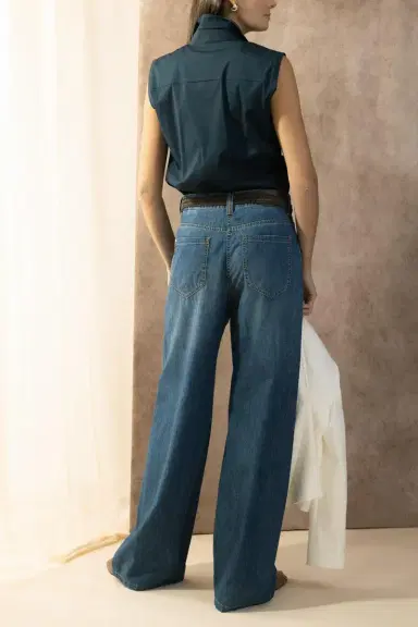 Brunello Cucinelli Sleeveless Monili Trim Blouse | Thumbnail 4 Brunello Cucinelli Sleeveless Monili Trim Blouse | Thumbnail 4