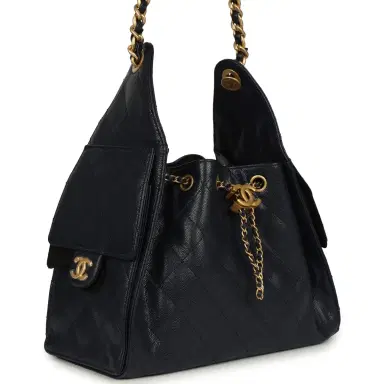 Chanel Chanel Small 25 Hobo Bag Dark Navy Caviar Antique Gold Hardware | Thumbnail 2 Chanel Chanel Small 25 Hobo Bag Dark Navy Caviar Antique Gold Hardware | Thumbnail 2