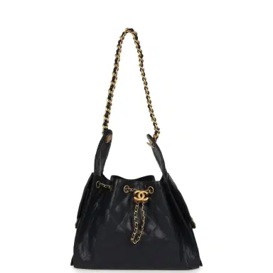 Chanel Chanel Small 25 Hobo Bag Dark Navy Caviar Antique Gold Hardware | Thumbnail 6 Chanel Chanel Small 25 Hobo Bag Dark Navy Caviar Antique Gold Hardware | Thumbnail 6