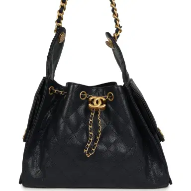Chanel Chanel Small 25 Hobo Bag Dark Navy Caviar Antique Gold Hardware | Thumbnail 1 Chanel Chanel Small 25 Hobo Bag Dark Navy Caviar Antique Gold Hardware | Thumbnail 1