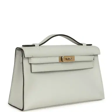 HERMÈS Hermes Kelly Pochette Gris Platine Swift Permabrass Hardware | Thumbnail 2 HERMÈS Hermes Kelly Pochette Gris Platine Swift Permabrass Hardware | Thumbnail 2