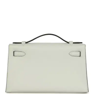 HERMÈS Hermes Kelly Pochette Gris Platine Swift Permabrass Hardware | Thumbnail 4 HERMÈS Hermes Kelly Pochette Gris Platine Swift Permabrass Hardware | Thumbnail 4