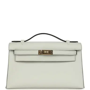 HERMÈS Hermes Kelly Pochette Gris Platine Swift Permabrass Hardware | Thumbnail 1 HERMÈS Hermes Kelly Pochette Gris Platine Swift Permabrass Hardware | Thumbnail 1