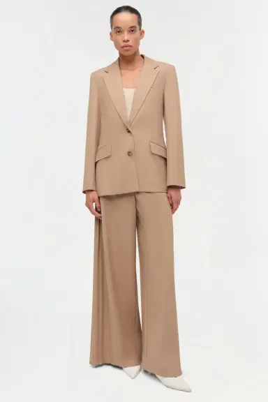 Simkhai Moren Pleated Back Blazer | Thumbnail 2 Simkhai Moren Pleated Back Blazer | Thumbnail 2