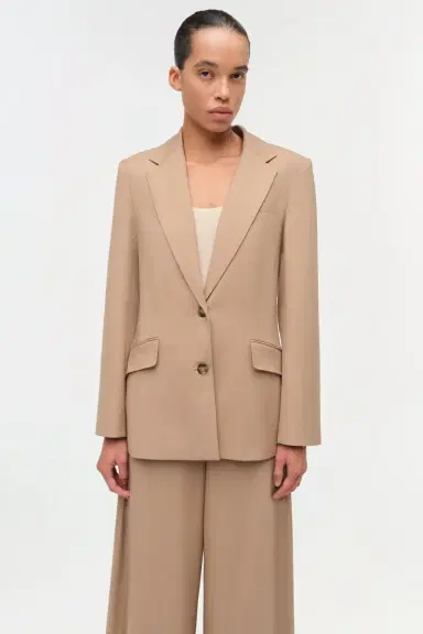 Simkhai Moren Pleated Back Blazer | Thumbnail 3 Simkhai Moren Pleated Back Blazer | Thumbnail 3