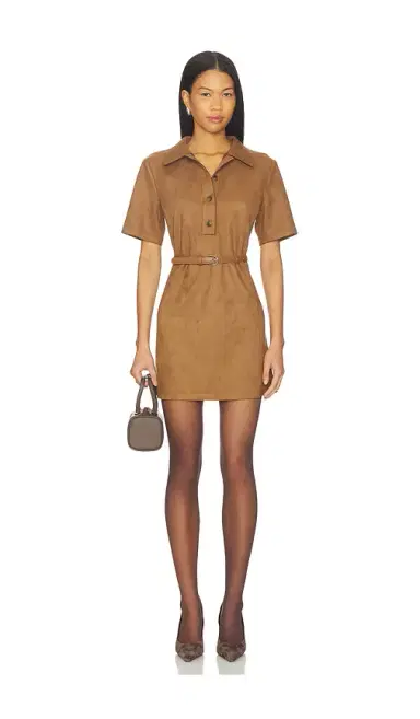 Elodie the Label Ace Faux Suede Mini Dress | Thumbnail 1 Elodie the Label Ace Faux Suede Mini Dress | Thumbnail 1