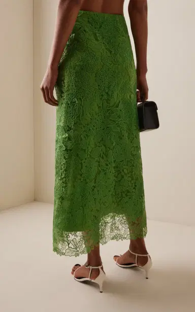 Carolina Herrera Hydrangea Floral Lace Midi Slip Skirt | Thumbnail 4 Carolina Herrera Hydrangea Floral Lace Midi Slip Skirt | Thumbnail 4