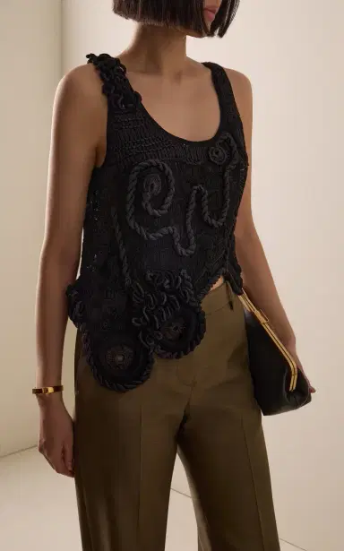 Heirlome India Freeform Crochet Silk-Cotton Top | Thumbnail 2 Heirlome India Freeform Crochet Silk-Cotton Top | Thumbnail 2