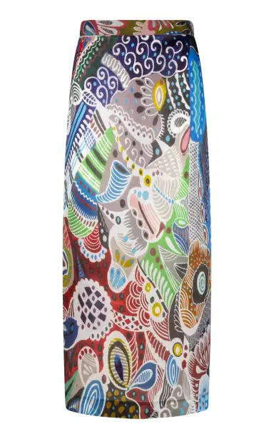 Heirlome Irene Patterned Silk Midi Skirt | Thumbnail 1 Heirlome Irene Patterned Silk Midi Skirt | Thumbnail 1