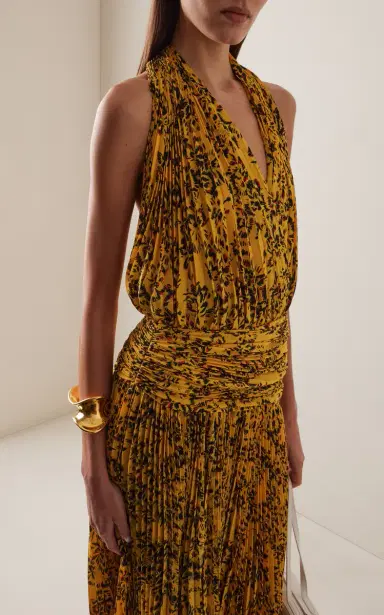 Proenza Schouler Paulina Pleated Maxi Dress | Thumbnail 2 Proenza Schouler Paulina Pleated Maxi Dress | Thumbnail 2
