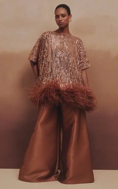 Dima Ayad Mid-Rise Wide-Leg Mikado Pants | Thumbnail 2 Dima Ayad Mid-Rise Wide-Leg Mikado Pants | Thumbnail 2