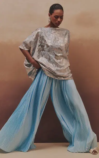Dima Ayad Metallic Floral-Print Top | Thumbnail 2 Dima Ayad Metallic Floral-Print Top | Thumbnail 2