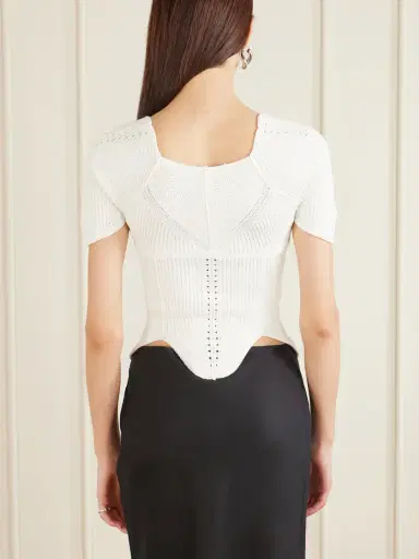 Cult Gaia Eliza Crocheted Cotton Top | Thumbnail 4 Cult Gaia Eliza Crocheted Cotton Top | Thumbnail 4