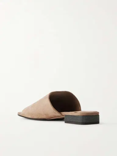 Brunello Cucinelli Embellished Suede Sandals | Thumbnail 3 Brunello Cucinelli Embellished Suede Sandals | Thumbnail 3
