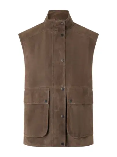 Brunello Cucinelli Embellished Suede Vest | Thumbnail 1 Brunello Cucinelli Embellished Suede Vest | Thumbnail 1