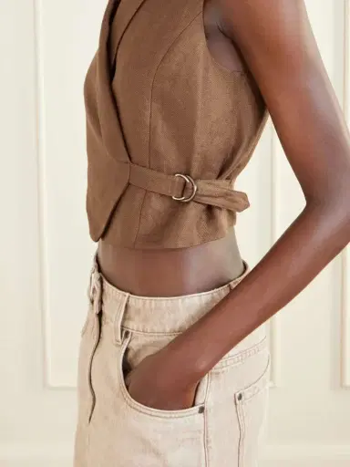Brunello Cucinelli Linen-twill Wrap Vest | Thumbnail 5 Brunello Cucinelli Linen-twill Wrap Vest | Thumbnail 5