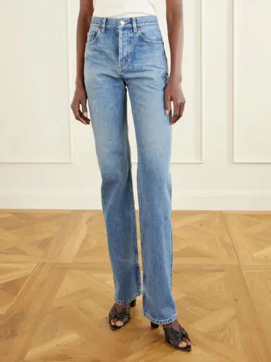 Saint Laurent Distressed High-rise Straight-leg Jeans | Thumbnail 3 Saint Laurent Distressed High-rise Straight-leg Jeans | Thumbnail 3