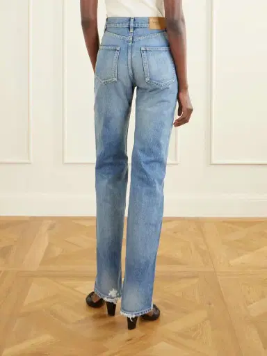 Saint Laurent Distressed High-rise Straight-leg Jeans | Thumbnail 4 Saint Laurent Distressed High-rise Straight-leg Jeans | Thumbnail 4