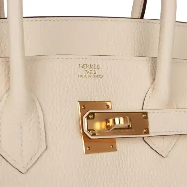 HERMÈS Hermes Birkin 35 Nata Clemence Gold Hardware | Thumbnail 7 HERMÈS Hermes Birkin 35 Nata Clemence Gold Hardware | Thumbnail 7
