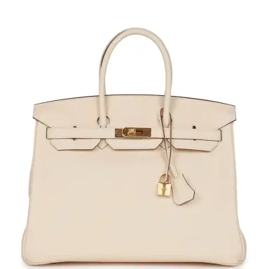 HERMÈS Hermes Birkin 35 Nata Clemence Gold Hardware | Thumbnail 1 HERMÈS Hermes Birkin 35 Nata Clemence Gold Hardware | Thumbnail 1