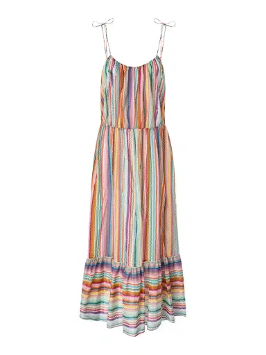 Missoni Long Flounced Cotton and Silk Zig Zag Cover-Up | Thumbnail 1 Missoni Long Flounced Cotton and Silk Zig Zag Cover-Up | Thumbnail 1