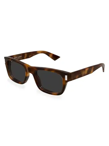 Saint Laurent Men's 53MM Rectangular Sunglasses - Havana | Thumbnail 1 Saint Laurent Men's 53MM Rectangular Sunglasses - Havana | Thumbnail 1