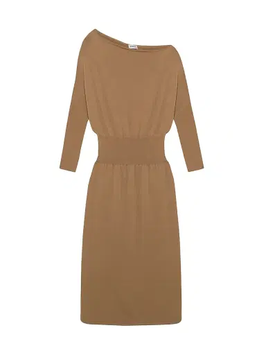 Simkhai Women's Janese Knit Blouson Midi-Dress - Dark Beige - Size XL | Thumbnail 1 Simkhai Women's Janese Knit Blouson Midi-Dress - Dark Beige - Size XL | Thumbnail 1