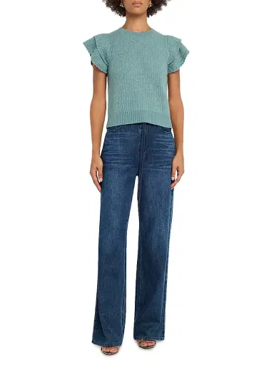 Rails Women's Stasia Flutter-Sleeve Sweater - Teal | Thumbnail 2 Rails Women's Stasia Flutter-Sleeve Sweater - Teal | Thumbnail 2