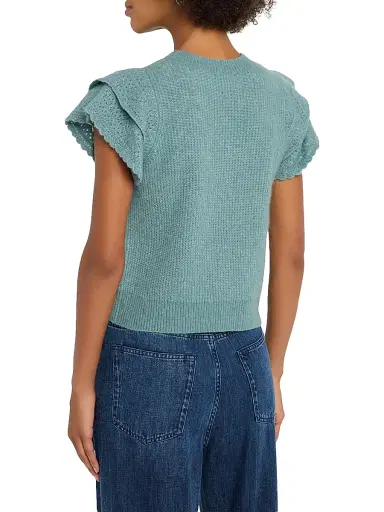 Rails Women's Stasia Flutter-Sleeve Sweater - Teal | Thumbnail 4 Rails Women's Stasia Flutter-Sleeve Sweater - Teal | Thumbnail 4