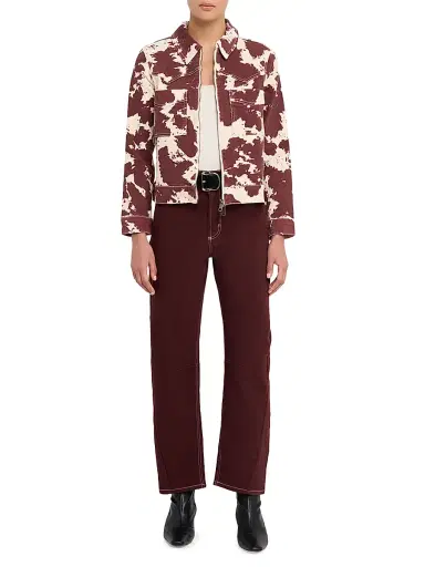 Rails Women's Trabuco Cow-Printed Stretch-Cotton Jacket - Cowgirl | Thumbnail 2 Rails Women's Trabuco Cow-Printed Stretch-Cotton Jacket - Cowgirl | Thumbnail 2