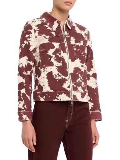 Rails Women's Trabuco Cow-Printed Stretch-Cotton Jacket - Cowgirl | Thumbnail 3 Rails Women's Trabuco Cow-Printed Stretch-Cotton Jacket - Cowgirl | Thumbnail 3