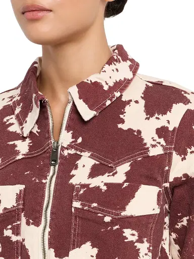 Rails Women's Trabuco Cow-Printed Stretch-Cotton Jacket - Cowgirl | Thumbnail 5 Rails Women's Trabuco Cow-Printed Stretch-Cotton Jacket - Cowgirl | Thumbnail 5