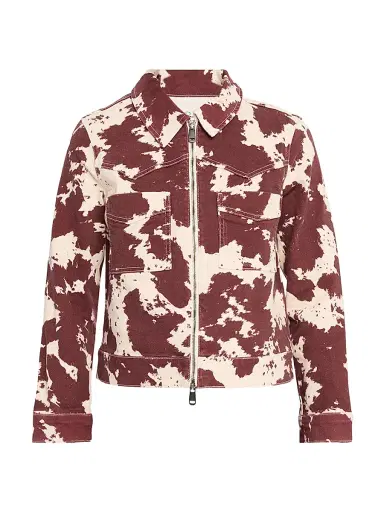 Rails Women's Trabuco Cow-Printed Stretch-Cotton Jacket - Cowgirl | Thumbnail 1 Rails Women's Trabuco Cow-Printed Stretch-Cotton Jacket - Cowgirl | Thumbnail 1