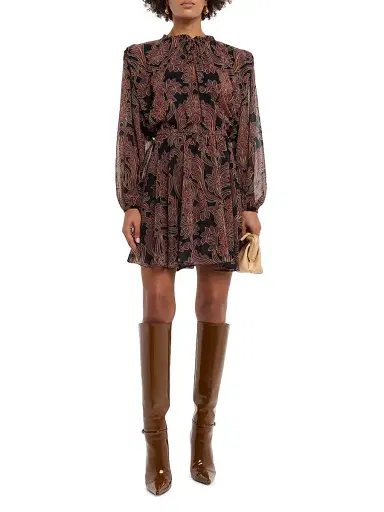MISA Los Angeles Women's Lilly Floral Chiffon Minidress | Thumbnail 2 MISA Los Angeles Women's Lilly Floral Chiffon Minidress | Thumbnail 2