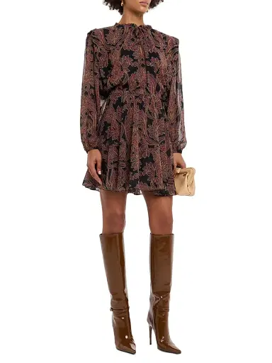 MISA Los Angeles Women's Lilly Floral Chiffon Minidress | Thumbnail 3 MISA Los Angeles Women's Lilly Floral Chiffon Minidress | Thumbnail 3