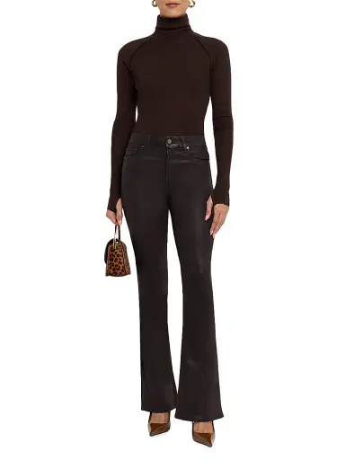 PAIGE Women's Laurel Canyon High-Rise Coated Jeans | Thumbnail 2 PAIGE Women's Laurel Canyon High-Rise Coated Jeans | Thumbnail 2