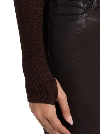 PAIGE Women's Laurel Canyon High-Rise Coated Jeans | Thumbnail 5 PAIGE Women's Laurel Canyon High-Rise Coated Jeans | Thumbnail 5