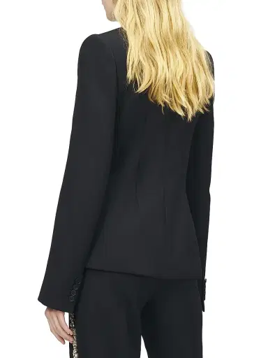 McQueen Women's Embellished Lapel Wool Blazer - Black | Thumbnail 5 McQueen Women's Embellished Lapel Wool Blazer - Black | Thumbnail 5