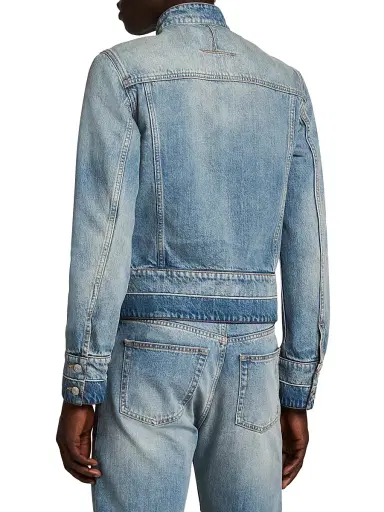 Alexander McQueen Men's Denim Band Jacket - Blue Washed - Size 44 | Thumbnail 5 Alexander McQueen Men's Denim Band Jacket - Blue Washed - Size 44 | Thumbnail 5