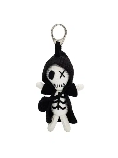 Alexander McQueen Women's Avant-Garde Crochet Charm - Black White Silver | Thumbnail 1 Alexander McQueen Women's Avant-Garde Crochet Charm - Black White Silver | Thumbnail 1