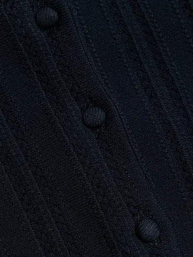 Adam Lippes Women's Faye Jacquard Cardigan - Navy | Thumbnail 7 Adam Lippes Women's Faye Jacquard Cardigan - Navy | Thumbnail 7