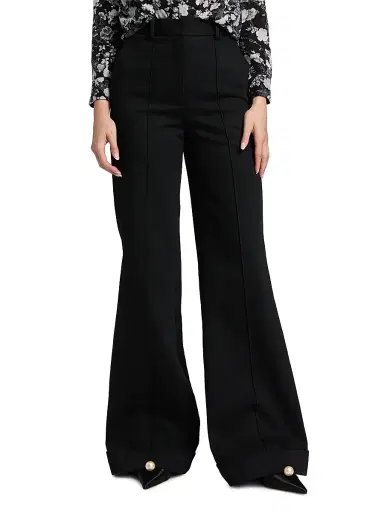 Adam Lippes Women's Deeda Cotton Wide-Leg Pants - Black | Thumbnail 3 Adam Lippes Women's Deeda Cotton Wide-Leg Pants - Black | Thumbnail 3