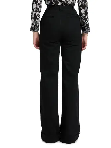 Adam Lippes Women's Deeda Cotton Wide-Leg Pants - Black | Thumbnail 5 Adam Lippes Women's Deeda Cotton Wide-Leg Pants - Black | Thumbnail 5