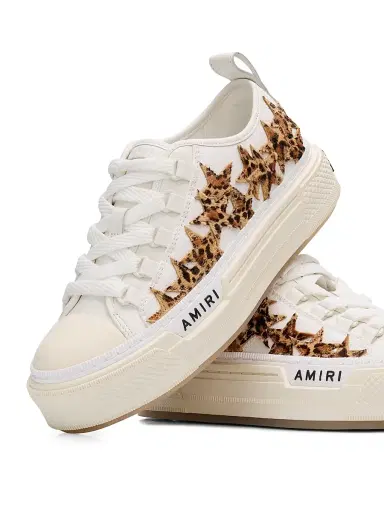 Amiri Women's Stars Court Appliqué Low-Top Leather Sneakers - Dark Brown | Thumbnail 5 Amiri Women's Stars Court Appliqué Low-Top Leather Sneakers - Dark Brown | Thumbnail 5