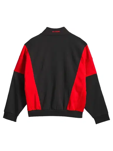 adidas Men's x Willy Chavarria Watsonville Quarter-Zip Pullover - Black Red | Thumbnail 3 adidas Men's x Willy Chavarria Watsonville Quarter-Zip Pullover - Black Red | Thumbnail 3
