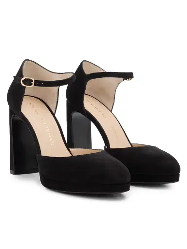 Stuart Weitzman Women's Babette Suede Platform Pumps - Black | Thumbnail 2 Stuart Weitzman Women's Babette Suede Platform Pumps - Black | Thumbnail 2