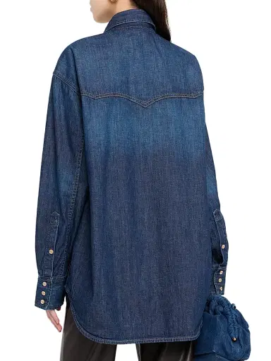 TWP Women's OG Ranchers Oversized Denim Shirt - Dark Wash - Size Medium | Thumbnail 4 TWP Women's OG Ranchers Oversized Denim Shirt - Dark Wash - Size Medium | Thumbnail 4