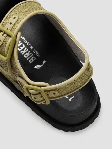 Birkenstock Women's Milano Dual-Buckle Raffia Slingback Sandals - Olive - Size 7 | Thumbnail 3 Birkenstock Women's Milano Dual-Buckle Raffia Slingback Sandals - Olive - Size 7 | Thumbnail 3