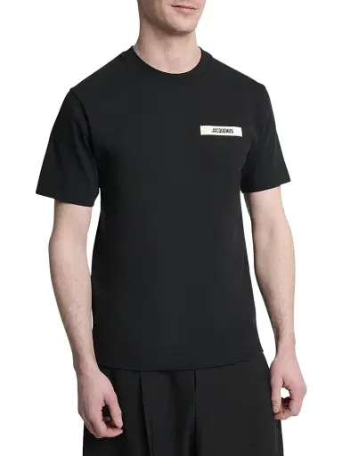 Jacquemus Men's Grosgrain Logo Cotton T-Shirt | Thumbnail 3 Jacquemus Men's Grosgrain Logo Cotton T-Shirt | Thumbnail 3